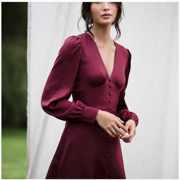 TVF for DVF dress in color wine. Size 6 - Picture 2 of 7